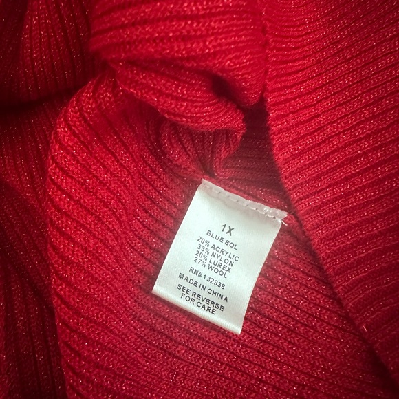 NWT Blue Sol Plus Size Metallic Sweater - Picture 2 of 4